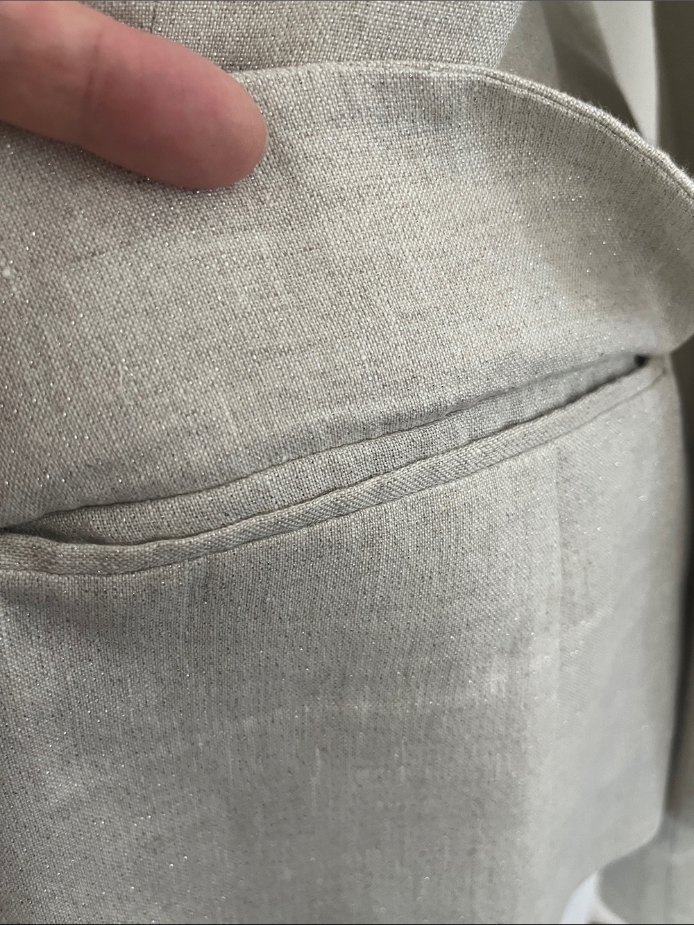 Brunello Cucinelli Double-Breasted Metallic Linen-Blend Blazer - Picture 11 of 17